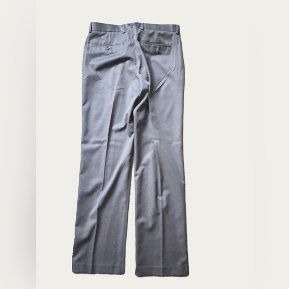 Classic Men's Gray Dress Pants Michael Brandon 34x32 100% Polyester - Picture 4 of 8